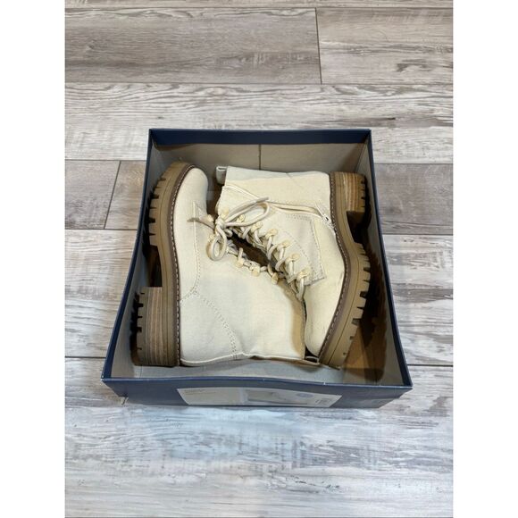 Universal Thread Cream Parker Combat Boots Size 7 1/2 - Picture 10 of 13